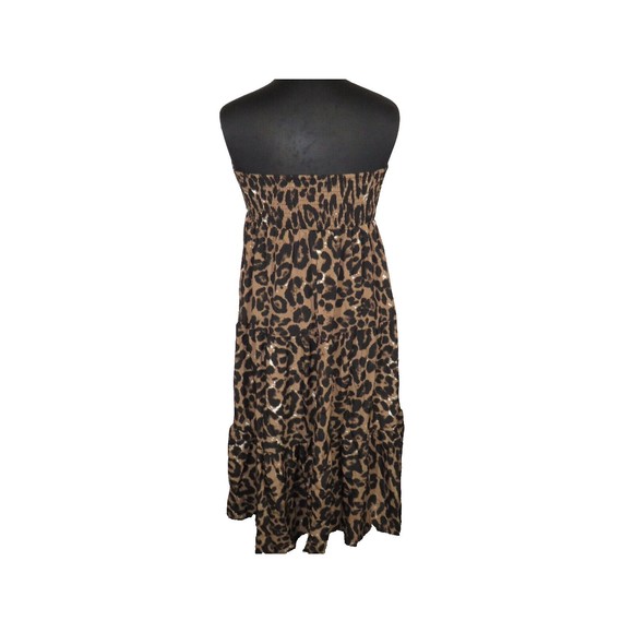 Shein Women's Leopard Smocked Maxi Dress Plus Size 3X - Picture 8 of 9